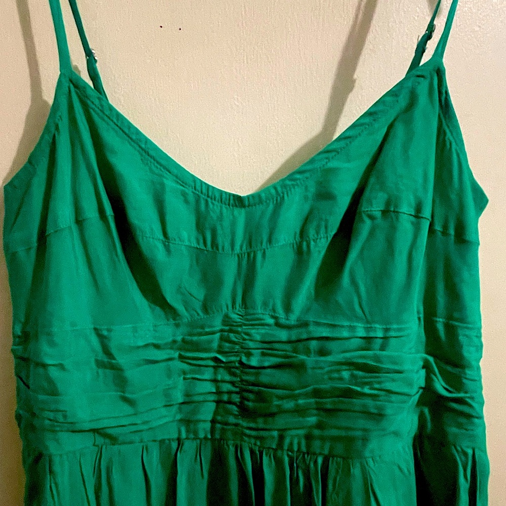 Long green dress